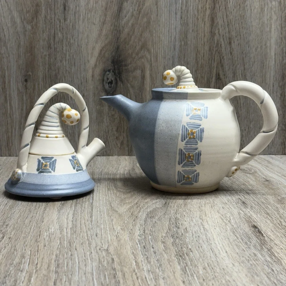 Irish Pottery Teapot Set Whimsical Cottage Core Made in Ireland by Suzanne May